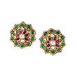 PAIR OF GEMSET KARNPHOOL EARRINGS - Fine Jewels: Ode to Nature