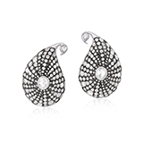 PAIR OF PAISLEY DIAMOND EARRINGS -    - Fine Jewels: Ode to Nature