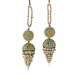 PAIR OF GEMSET JHUMKI EARRINGS -    - Fine Jewels: Ode to Nature