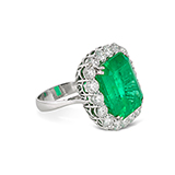 COLOMBIAN EMERALD AND DIAMOND RING -    - Fine Jewels: Ode to Nature