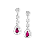 PAIR OF RUBELLITE TOURMALINE AND DIAMOND EARRINGS -    - Fine Jewels: Ode to Nature