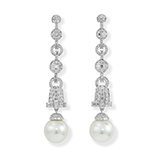 PAIR OF PEARL AND DIAMOND EARRINGS -    - Fine Jewels: Ode to Nature