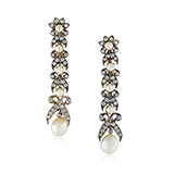 PAIR OF DIAMOND AND PEARL EARRINGS -    - Fine Jewels: Ode to Nature