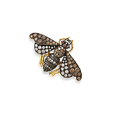 COLOURED DIAMOND 'BEE' BROOCH -    - Fine Jewels: Ode to Nature