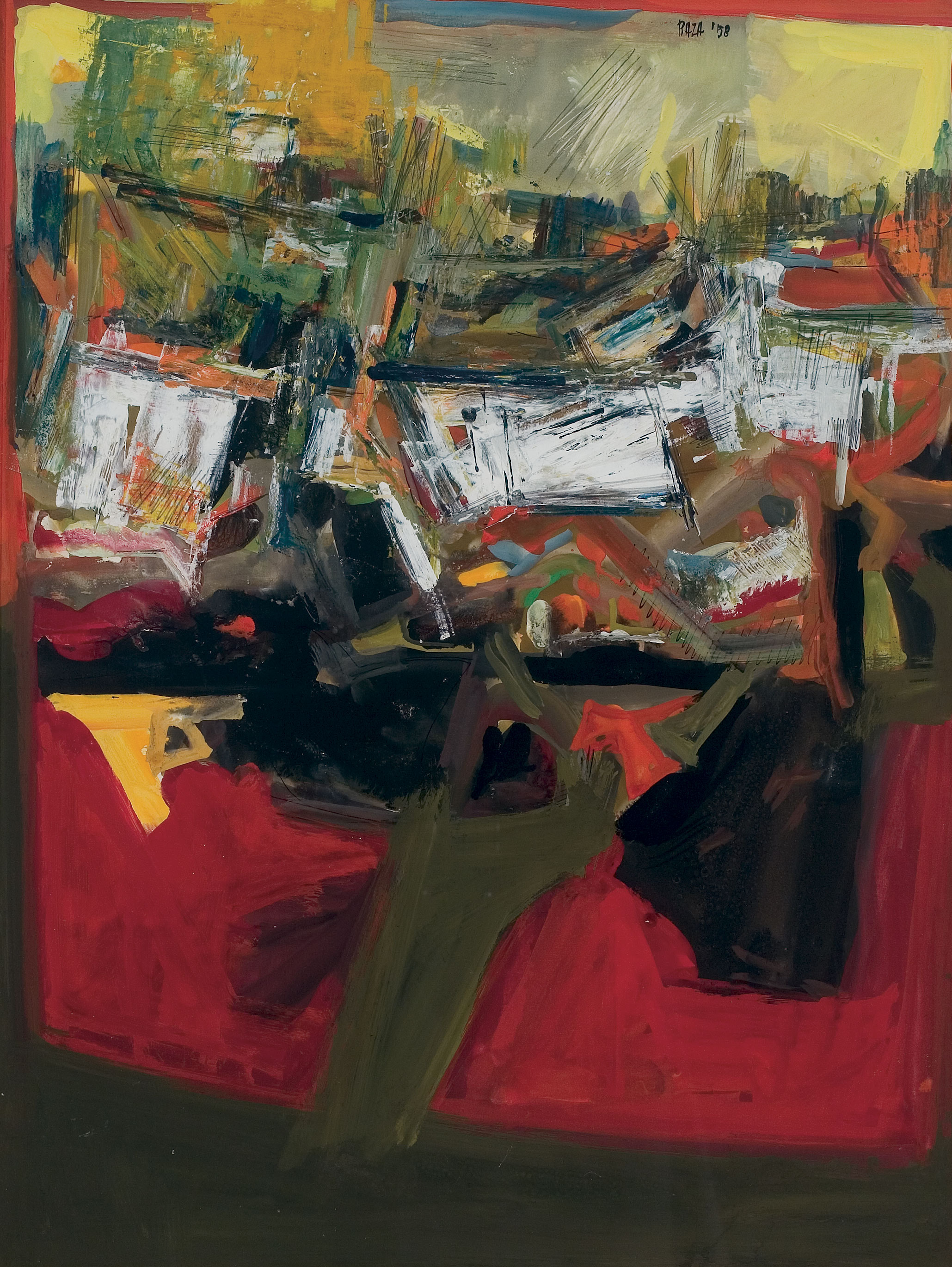 Exhibitions - Details - Saffronart :: S H Raza : Untitled 1958