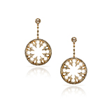 -A PAIR OF DIAMOND AND GOLD 'GOTHIKA' EARRINGS