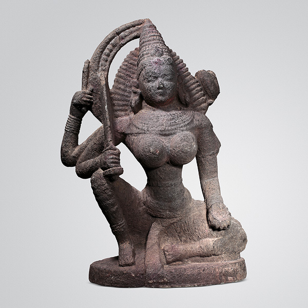 Magnificent Large Brass God Krishna Statue Stonework 79 cm Tall