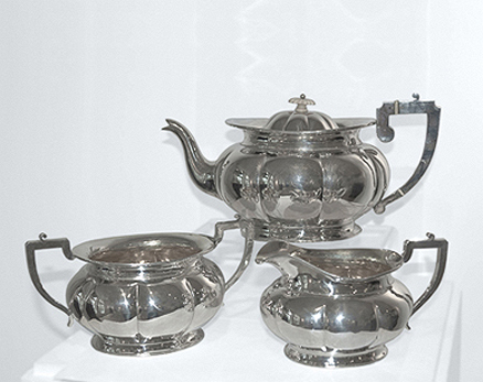 Calcutta Large Three Piece Tea Set by Grish Chunder Dutt