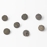 -A SET OF SIX SILVER BUTTONS