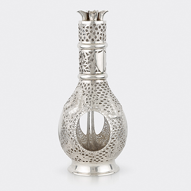 SILVER AND GLASS DECANTER BY SAMMY