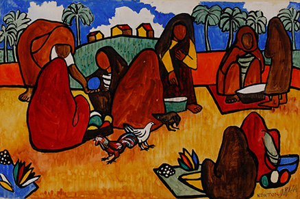 Goan peasants in the market