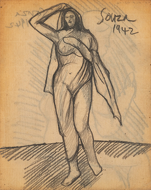 Untitled (Standing Figure) recto; Untitled (figure) verso