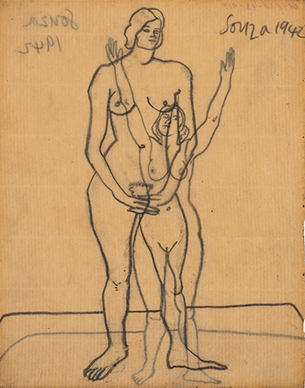 Untitled - (Standing Nude) recto; Untitled (Nude ) verso