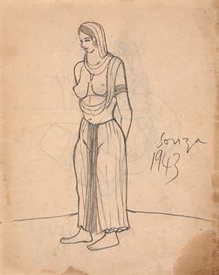 Untitled (Standing woman) recto
