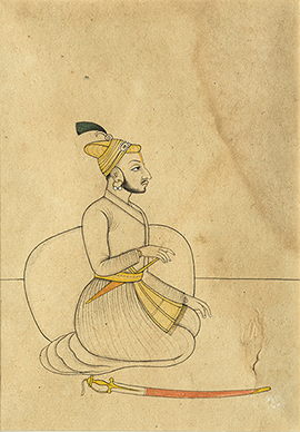 Seated Raja with Sword