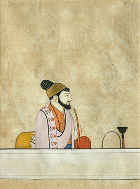 A Raja smoking Hookah