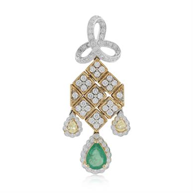 Emerald and Diamond Pendant @ Zahav | StoryLTD