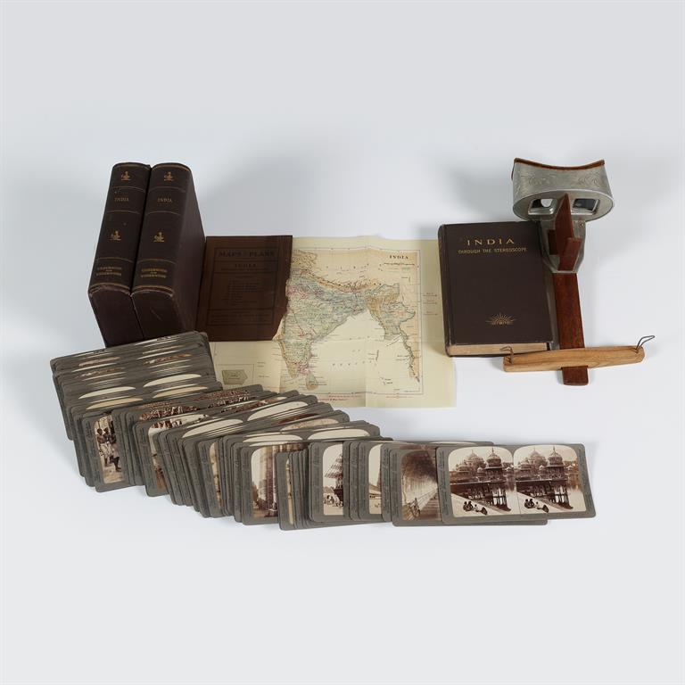 UNDERWOOD AND UNDERWOOD - INDIA C.1904 STEREOSCOPE 100 VIEW BOXED