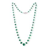 EMERALD AND DIAMOND NECKLACE -    - Fine Jewels, Silver and Watches