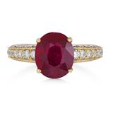MOZAMBICAN RUBY AND COLOURED DIAMOND RING -    - Fine Jewels, Silver and Watches