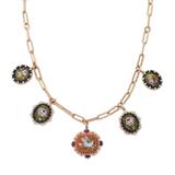 AN EXQUISITE MICROMOSAIC NECKLACE WITH GOLD CHAIN -    - Fine Jewels, Silver and Watches