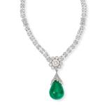 EMERALD AND DIAMOND NECKLACE  -    - Fine Jewels, Silver and Watches