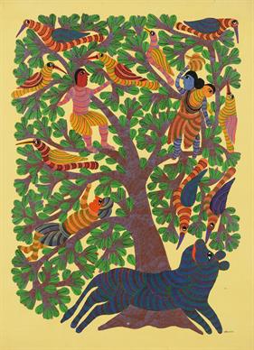 NARMADA PRASAD TEKAM - Untitled (Gond Art) @ | StoryLTD