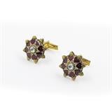 RUBY AND DIAMOND CUFFLINKS -    - The Collector`s Eye