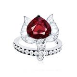 SPINEL AND DIAMOND RING -    - The Collector`s Eye