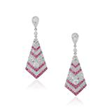 RUBY AND DIAMOND EARRINGS -    - REDiscovery: Auction of Art and Collectibles