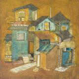 Houses with a Tiled Path - Badri  Narayan - ALive: Evening Sale of Modern and Contemporary Art