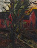 Landscape with Red Houses - F N Souza - ALive: Evening Sale of Modern and Contemporary Art