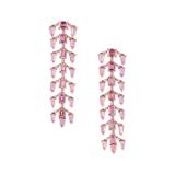 PAIR OF PINK SAPPHIRE AND DIAMOND EARRINGS -    - Online Auction of Fine Jewels