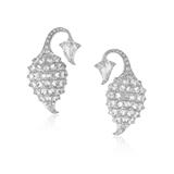 PAIR OF DIAMOND EARRINGS -    - Online Auction of Fine Jewels