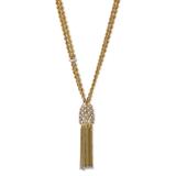 DIAMOND AND GOLD TASSEL NECKLACE -    - Online Auction of Fine Jewels