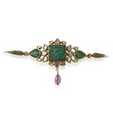 EMERALD AND DIAMOND POLKI BAJUBAND OR ARM ORNAMENT -    - Online Auction of Fine Jewels