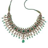 EMERALD AND DIAMOND POLKI NECKLACE -    - Online Auction of Fine Jewels