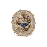 MICROMOSAIC `BIRD` AND DIAMOND RING -    - Online Auction of Fine Jewels