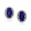 PAIR OF TANZANITE AND DIAMOND EARRINGS - Online Auction of Fine Jewels