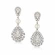 PAIR OF DIAMOND AND PEARL EARRINGS - Online Auction of Fine Jewels