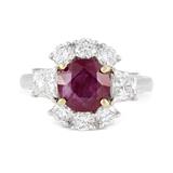 BURMESE RUBY AND DIAMOND RING -    - Online Auction of Fine Jewels