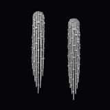 PAIR OF DIAMOND SHOULDER DUSTER EARRINGS -    - Online Auction of Fine Jewels