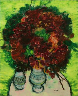 The Garnet Bouquet with Vases of Earthenware