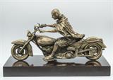 Debanjan  Roy-Gandhi on the Harley 