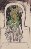 Untitled (Priest at Altar) - F N Souza - Modern and Contemporary South Asian Art and Collectibles