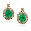 PAIR OF EMERALD AND DIAMOND EARRINGS - Fine Jewels, Silver and Watches