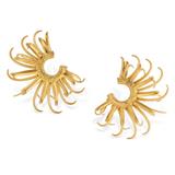 PAIR OF GOLD SPIKE TRIBAL EARRINGS  -    - Fine Jewels, Silver and Watches