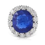 AN IMPORTANT SAPPHIRE AND DIAMOND RING -    - Fine Jewels, Silver and Watches