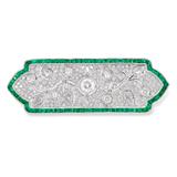 EMERALD AND DIAMOND ART-DECO INSPIRED BROOCH -    - Fine Jewels, Silver and Watches