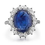 BURMESE SAPPHIRE AND DIAMOND RING -    - Fine Jewels, Silver and Watches